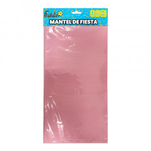 MANTEL DE FIESTA LISO MATE ROSADO