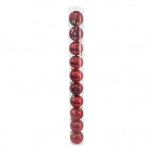 BOLAS NAVIDEÑAS X10 ROJA