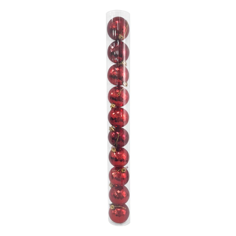 BOLAS NAVIDEÑAS X10 ROJA