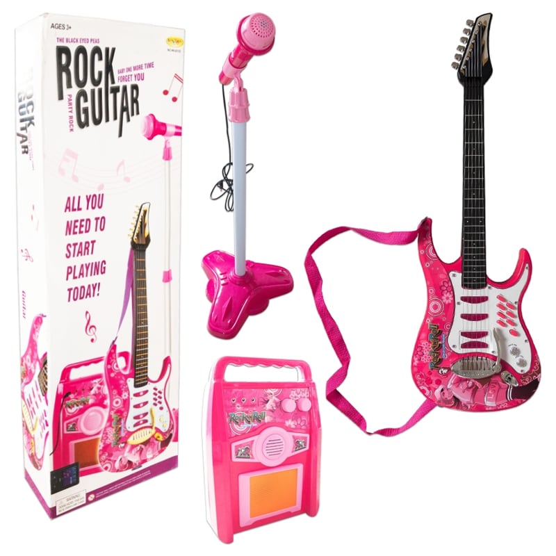 MICROFONO INFANTIL CON PARLANTE Y GUITARRA