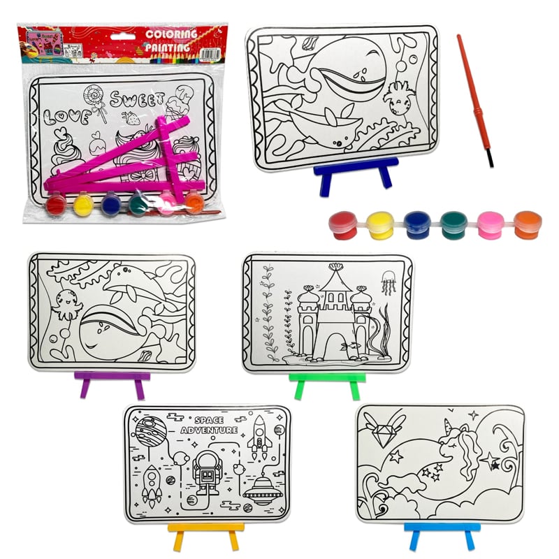 SET DE DIBUJOS PARA PINTAR  (PQT X 6 UND)