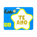 GLOBO TE AMO DORADO(PQTX12)