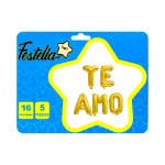 GLOBO TE AMO DORADO(PQTX12)
