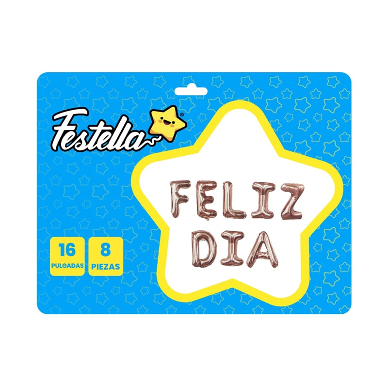 GLOBO FELIZ DIA PALO ROSA.