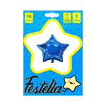 GLOBO ESTRELLA AZUL CARTON 18"(PQTX25)