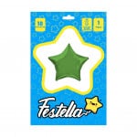 GLOBO ESTRELLA VERDE CARTON 18"(PQTX25)