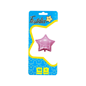 GLOBO ESTRELLA ROSADO 10" CARTON (PQTX25)