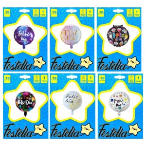 GLOBO FELIZ DIA CARTON 18"(PQTX25)