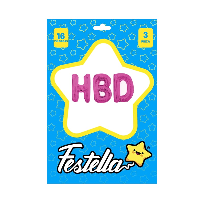 KIT GLOBO HBD 16" FUCSIA(PQTX12)