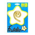 GLOBO KURLY ESPIRAL DORADO 17"(PQTX25)