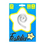 GLOBO KURLY ESPIRAL PLATEADO 17"(PQTX25)