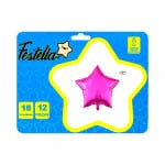 KIT GLOBO ESTRELLA X12 FUCSIA(PQTX12)