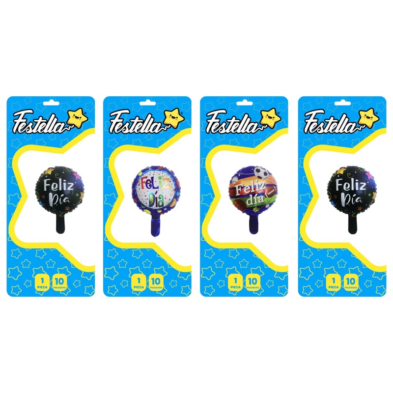 GLOBO FELIZ DIA 10"(PQTX25)