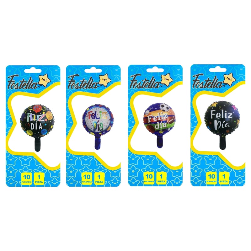 GLOBO FELIZ DIA 10"(PQTX25)