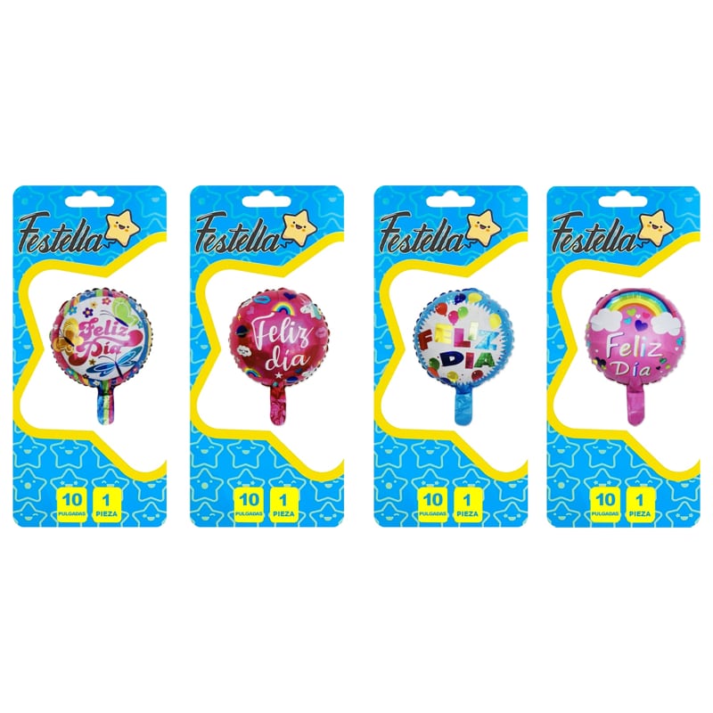 GLOBO FELIZ DIA 10"(PQTX25)