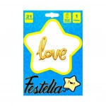 GLOBO LOVE DORADO 21" (PQTX25)