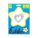 GLOBO CORAZON PLATEADO 24"