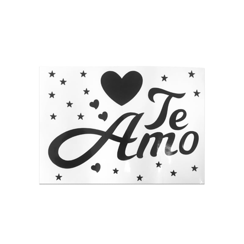 STICKER DE GLOBO TE AMO (PQTX50XCOLOR)