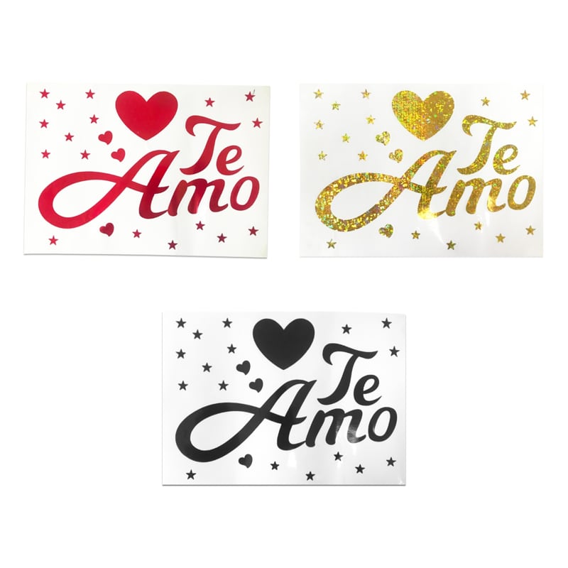 STICKER DE GLOBO TE AMO (PQTX50XCOLOR)