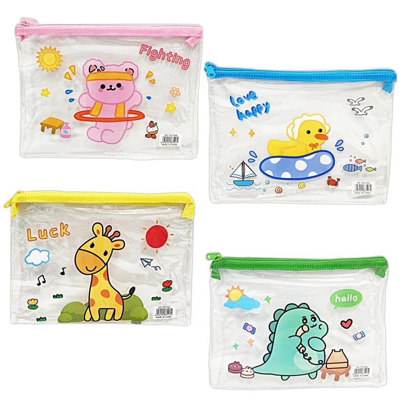 ESTUCHE ESTAMPADO ANIMALES (PQT X 12 SURTIDO)"
