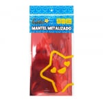 MANTEL DE FIESTA METALIZADO ROJO CLARO (PQTX10)