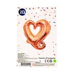 GLOBO CORAZON PALO ROSA 18"(PQTX25)
