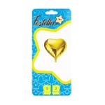 GLOBO CORAZON DORADO 5" X2¨.(PQTX25)