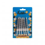 VELA PLATEADA X6 EN BLISTER (CJX100)