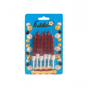 VELA ROJA X6 EN BLISTER (CJX100)
