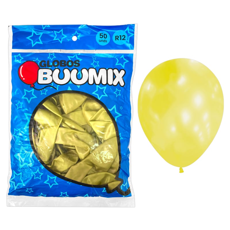 GLOBO DE LATEX SATINADO DORADO R12X50