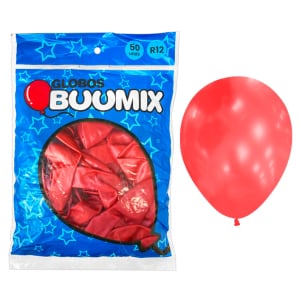 GLOBO DE LATEX SATINADO ROJO R12X50