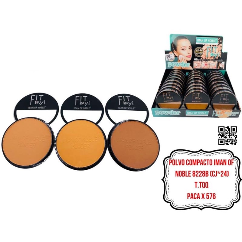 POLVO COMPACTO IMAN OF NOBLE 8228B (CJ*24)