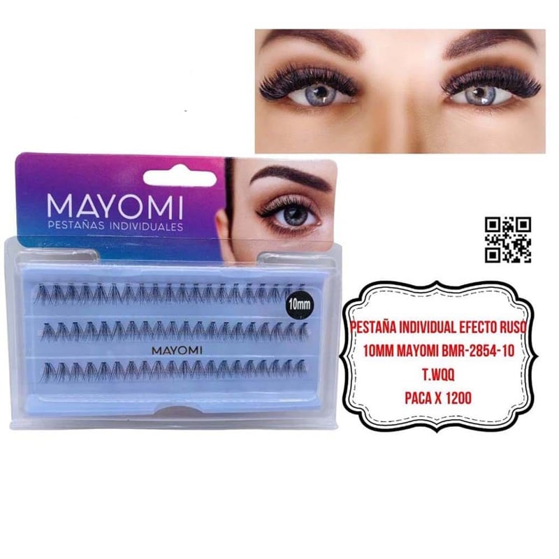 PESTAÑA INDIVIDUAL EFECTO RUSO 10MM MAYOMI BMR-2854-10
