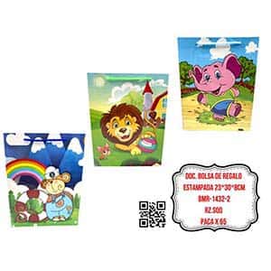 DOC. BOLSA DE REGALO ESTAMPADA 23*30*8CM BMR-1432-2