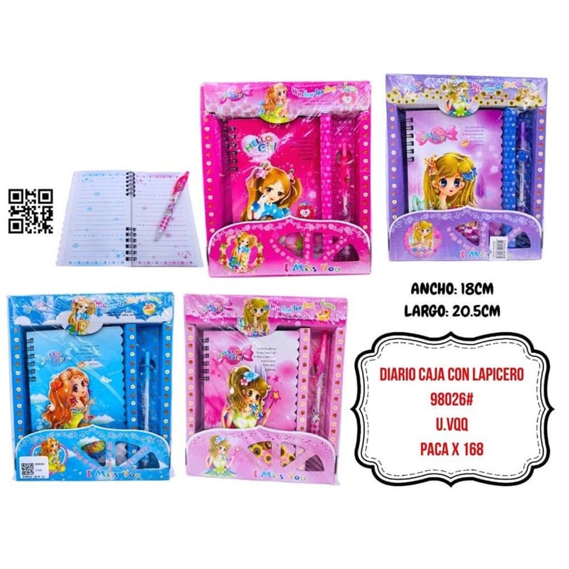 DIARIO CAJA CON LAPICERO 98026#