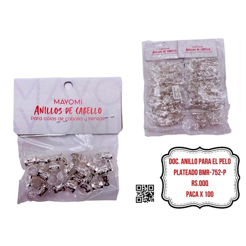 DOC. ANILLO PARA EL PELO PLATEADO MAYOMI BMR-752-P
