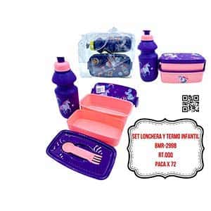 SET LONCHERA Y TERMO INFANTIL BMR-2998