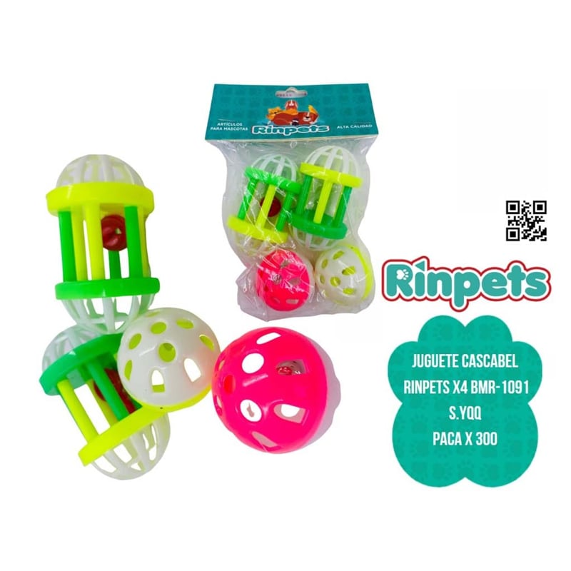 JUGUETE CASCABEL RINPETS X4 BMR-1091