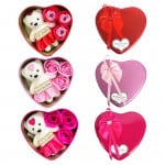 ADORNO DE ROSAS X3 CON OSO: