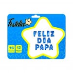 GLOBO FELIZ DIA PAPA AZUL (PQTX12).