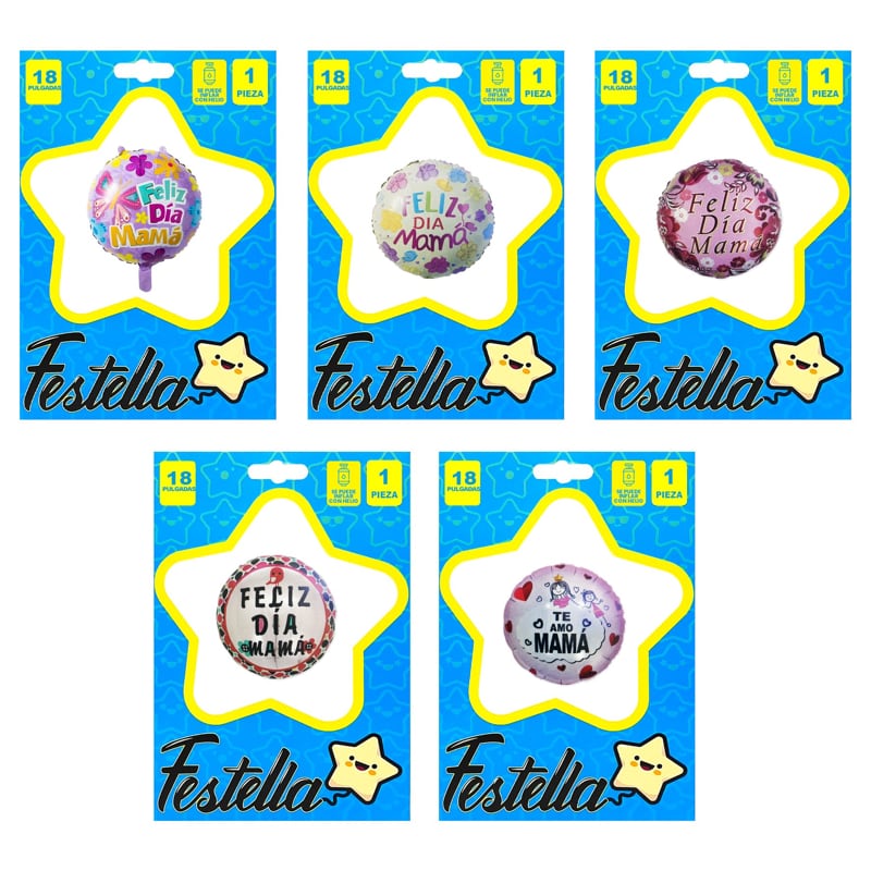 GLOBO CORAZON TE AMO MAMA 18"(PQTX25):