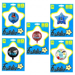 GLOBO SURTIDO PAPA 18"(PQTX25)