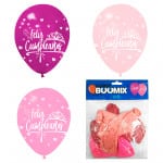 GLOBO DE LATEX CORONA FELIZ CUMPLEAÑOS R12X10 FO-FC-RO (PQTX12)