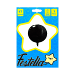 GLOBO REDONDO NEGRO 18"(PQTX25)