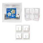 CAJA DECORATIVA PARA GLOBOS BLANCA:
