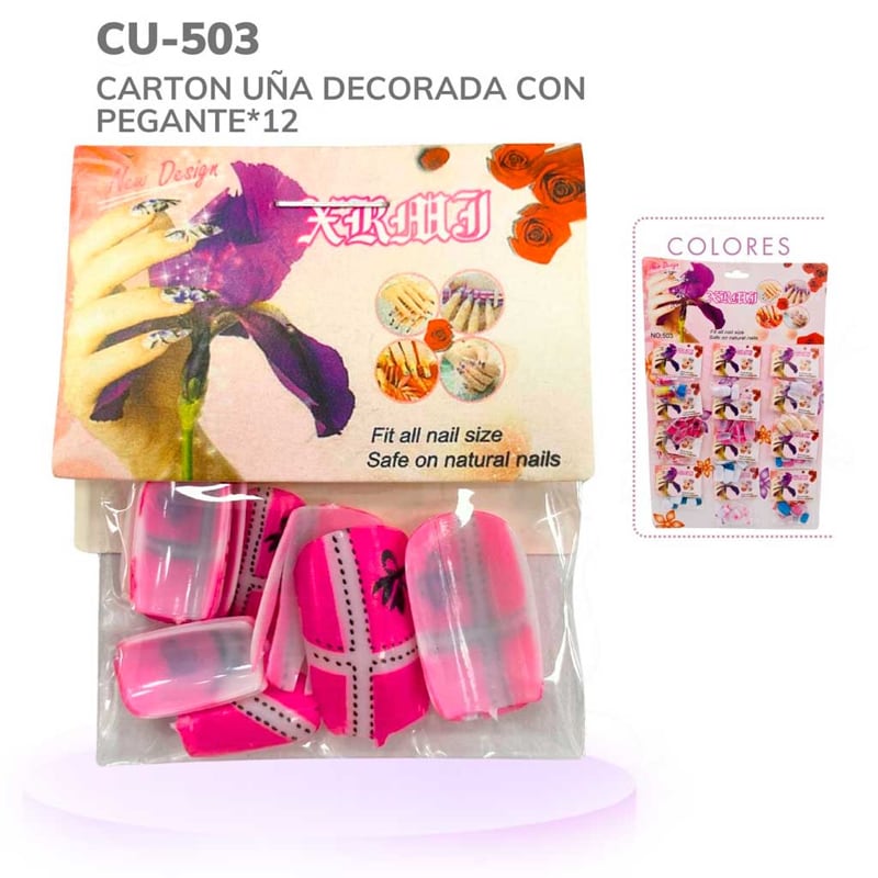 CARTON UÑA DECORADA*12 503