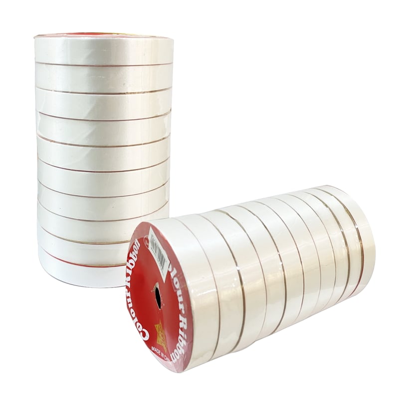 CINTA DECORATIVA LISA BLANCA (TUBOX10):