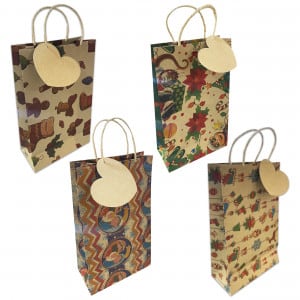BOLSA DE REGALO ECOLOGICA PQ NAVIDEÑA (PQTX12)