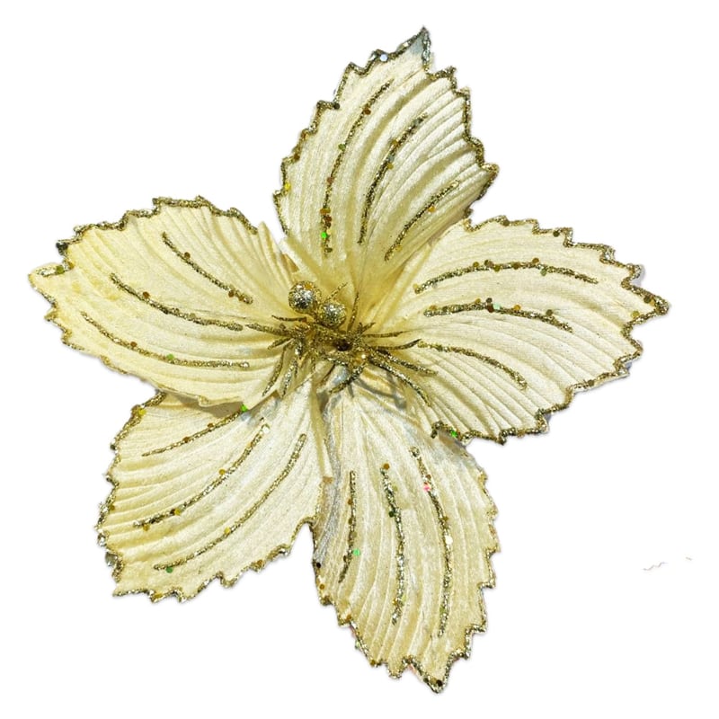 FLOR NAVIDEÑA DORADA(BDJX192)