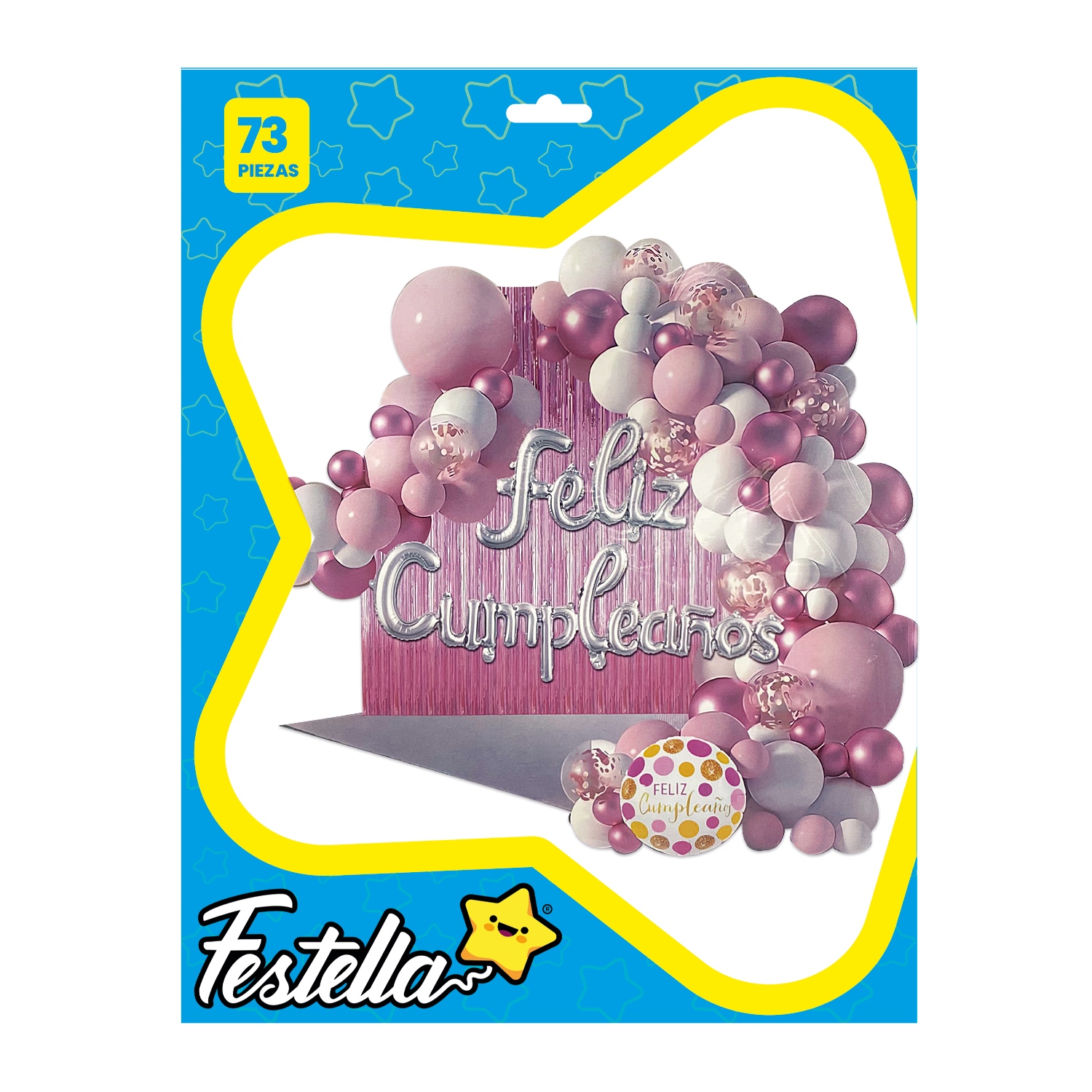 KIT GLOBO ORGANICO FELIZ CUMPLEAÑOS X73